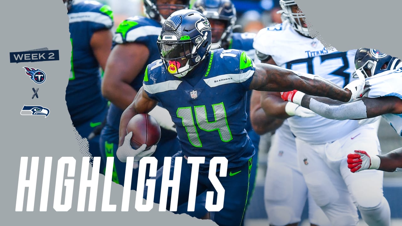 2021 Week 2 Seahawks vs Titans DK Metcalf Tough 14-yard Catch And Run  Highlight