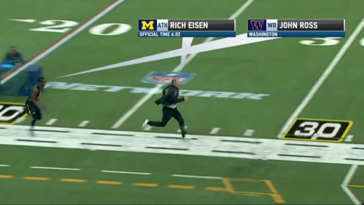 Simulcam Rich Eisen Vs John Ross 40 Yard Dash