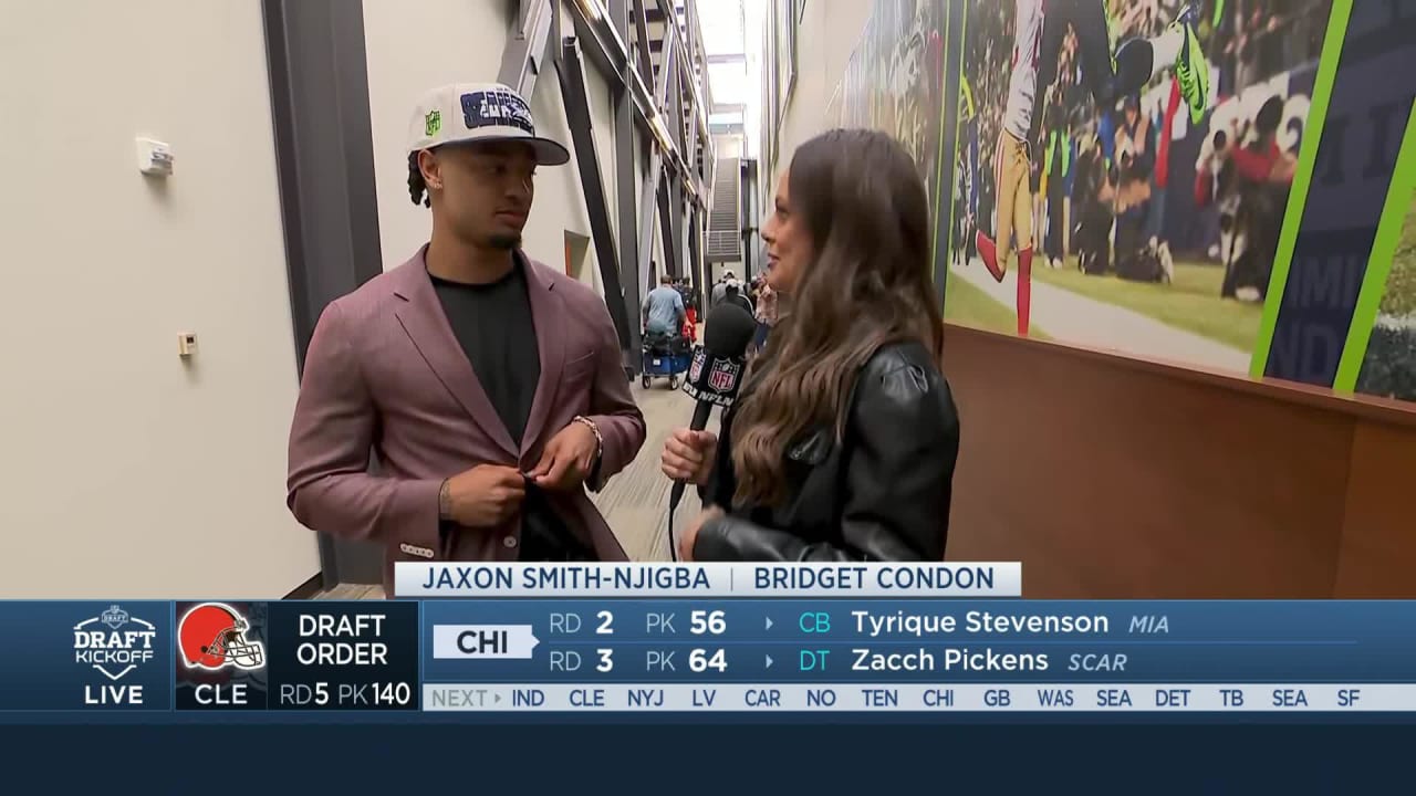 Jaxon Smith-Njigba Talks To Bridget Condon About Being Drafted By The  Seahawks