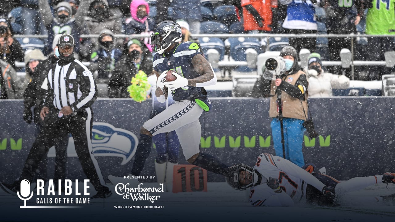 Seattle Seahawks' D.K. Metcalf catches a touchdown pass during the