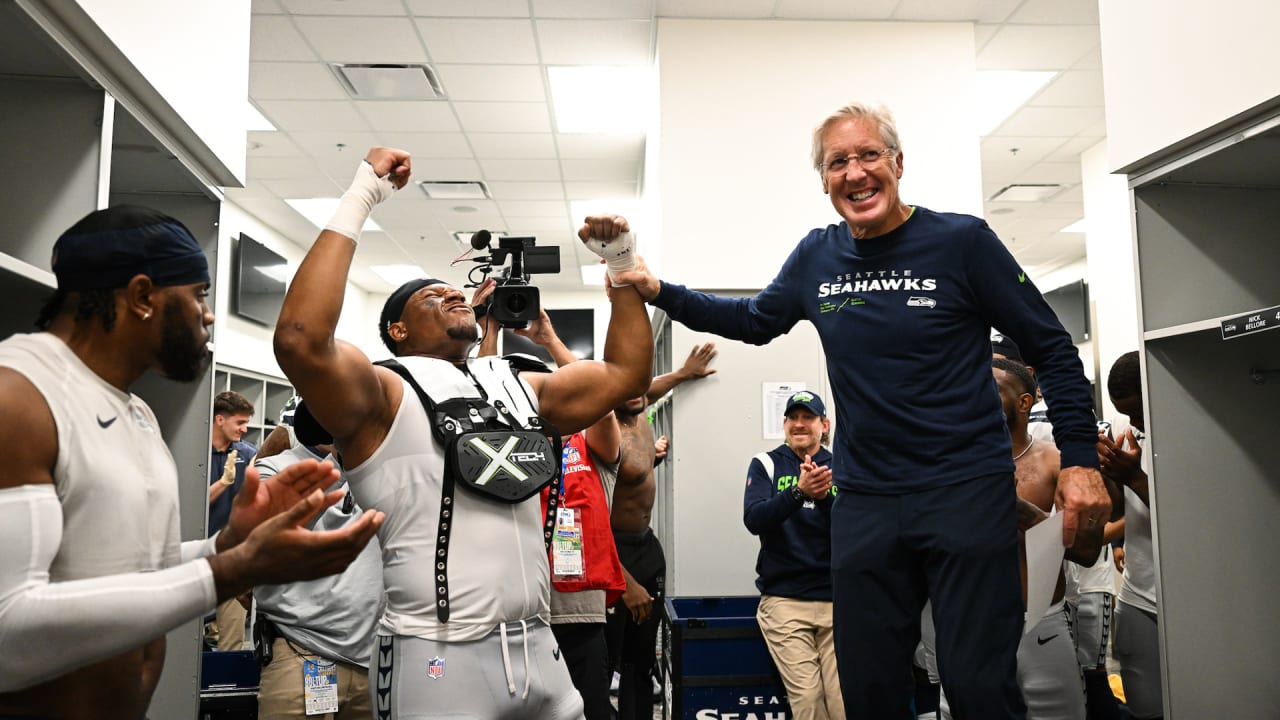 Postgame locker room celebration