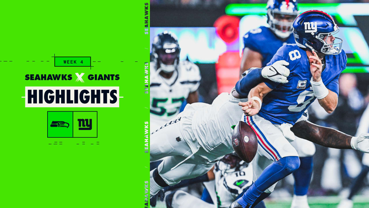 2023 Week 4 Seahawks at Giants Mario Edwards Jr. Strip-Sacks Daniel Jones,  Jordyn Brooks Recovers Highlight