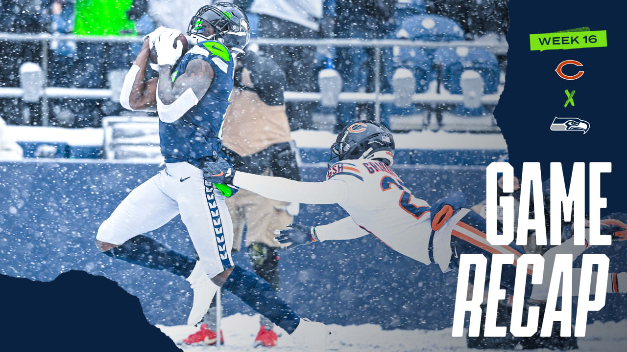 Snow is cleared at Seattle's Lumen Field ahead of Bears vs