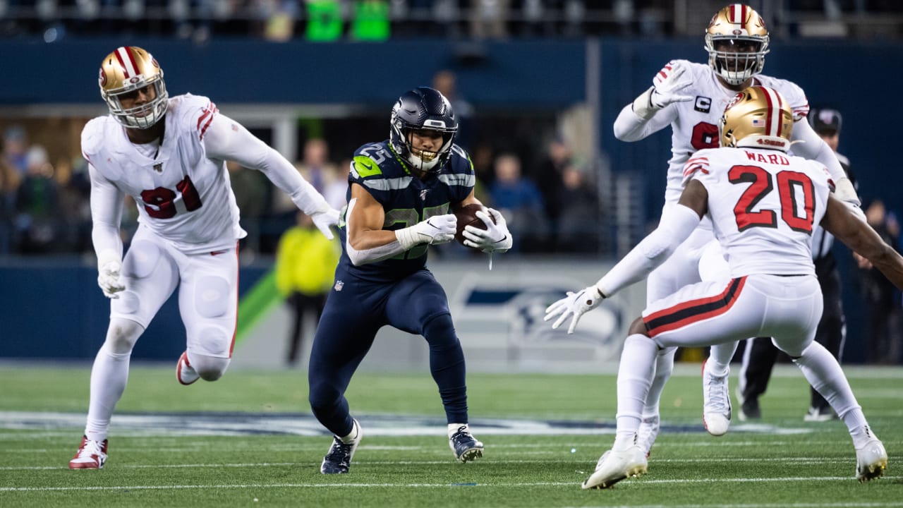 Seahawks Running Back Travis Homer Rookie Minicamp Press