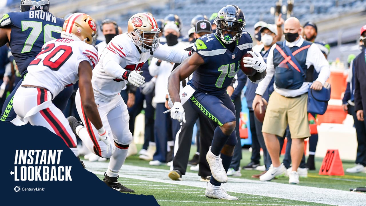 2020 Week 8 49ers vs. Seahawks DK Metcalf Sets Single