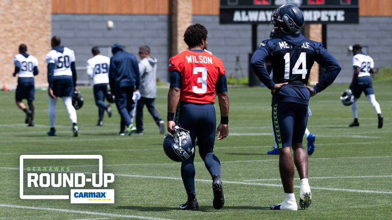 Russell Wilson, Seattle Seahawks QB, works out with New York