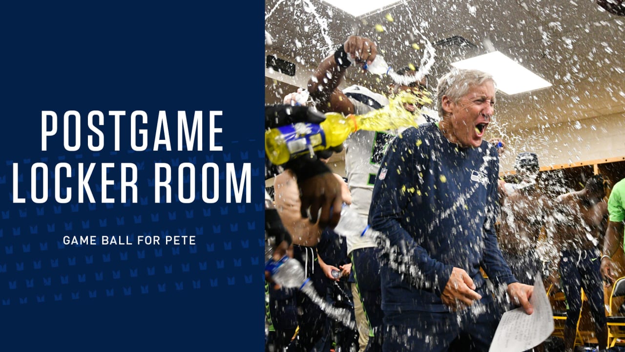 Postgame locker room celebration