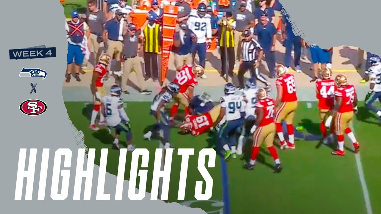 2021 Week 4 Seahawks at 49ers Jordyn Brooks Stops Deebo Samuel On