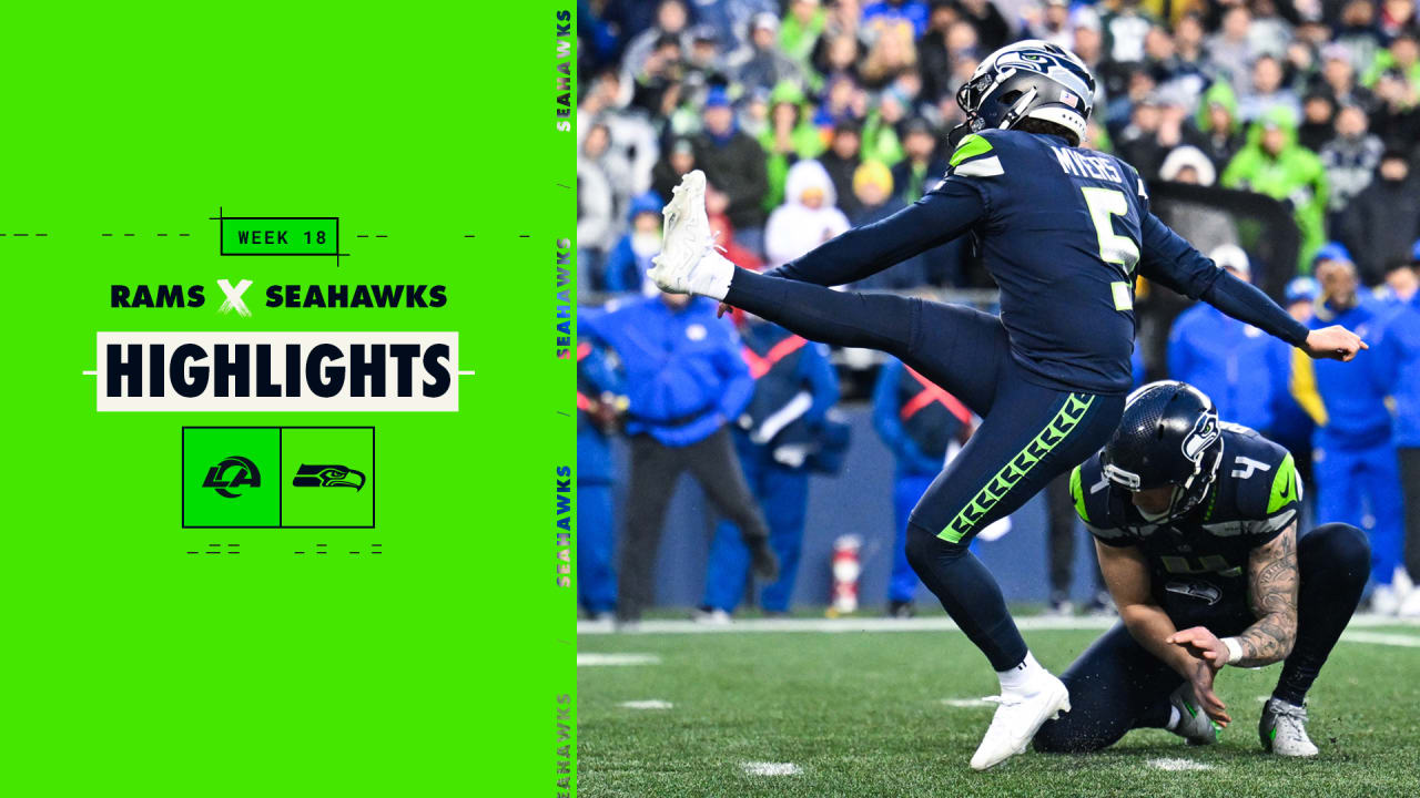 2022 Week 18 Seahawks vs. Rams Jason Myers Makes Game-Winning 32-Yard Field  Goal In Overtime Highlight