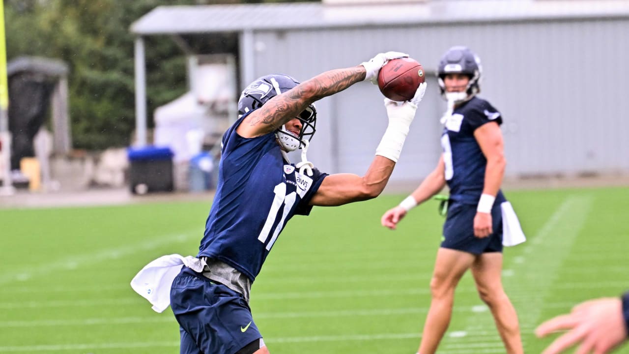 Jaxon Smith-Njigba Catches Passes In Seahawks Practice