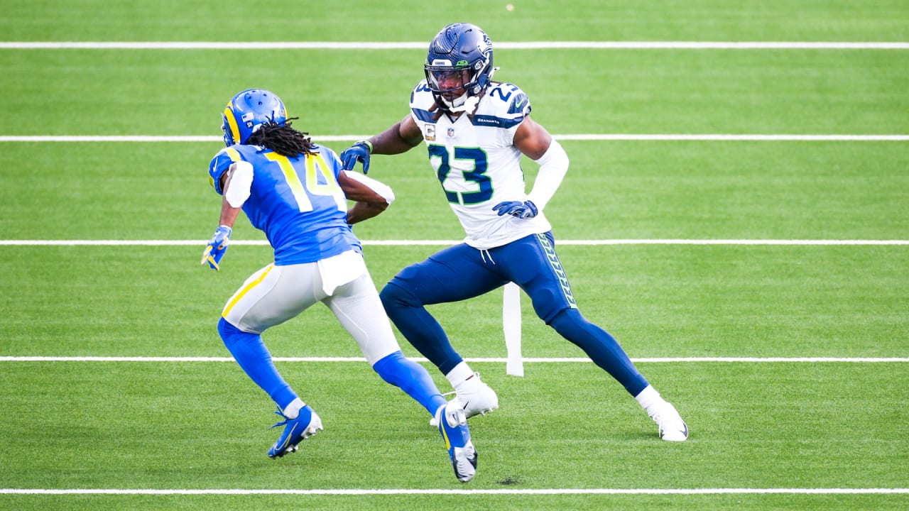 Seattle Seahawks cornerback Neiko Thorpe stretches on the field during NFL  football training camp, Monday, Aug. 24, 2020, in Renton, Wash. (AP  Photo/Ted S. Warren Stock Photo - Alamy