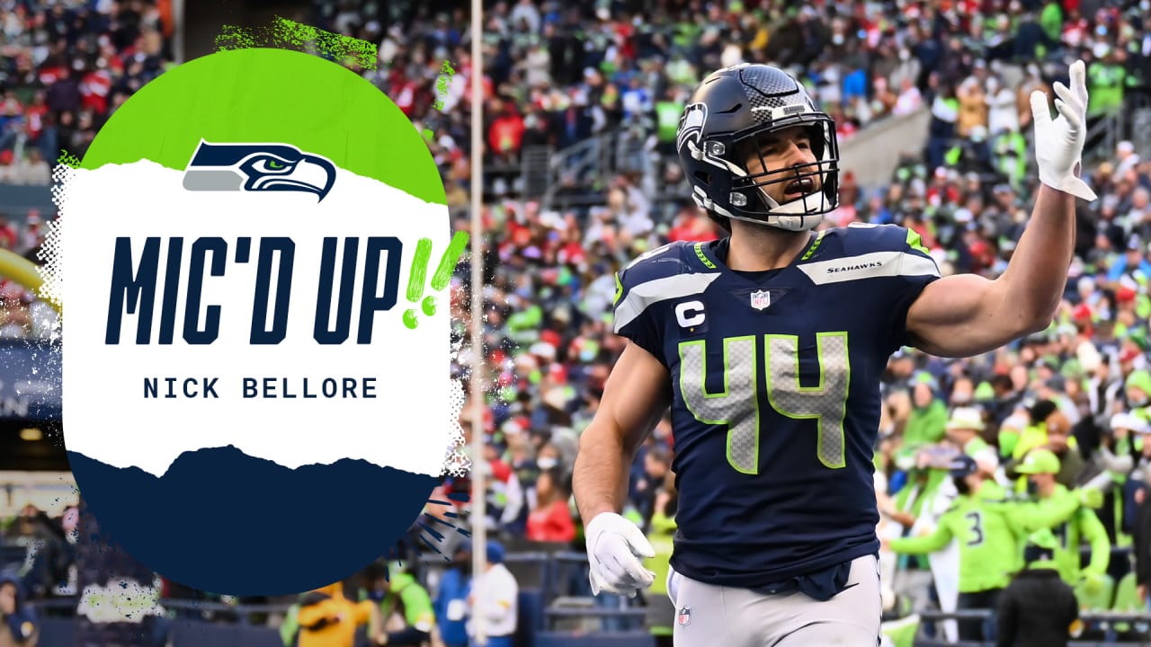 Seattle Seahawks fullback Nick Bellore during an NFL football game against  the San Francisco 49ers, Sunday, Dec. 5, 2021, in Seattle. The Seahawks won  30-23. (AP Photo/Ben VanHouten Stock Photo - Alamy