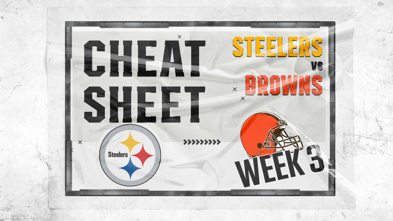Cheat Sheet: Steelers at Browns