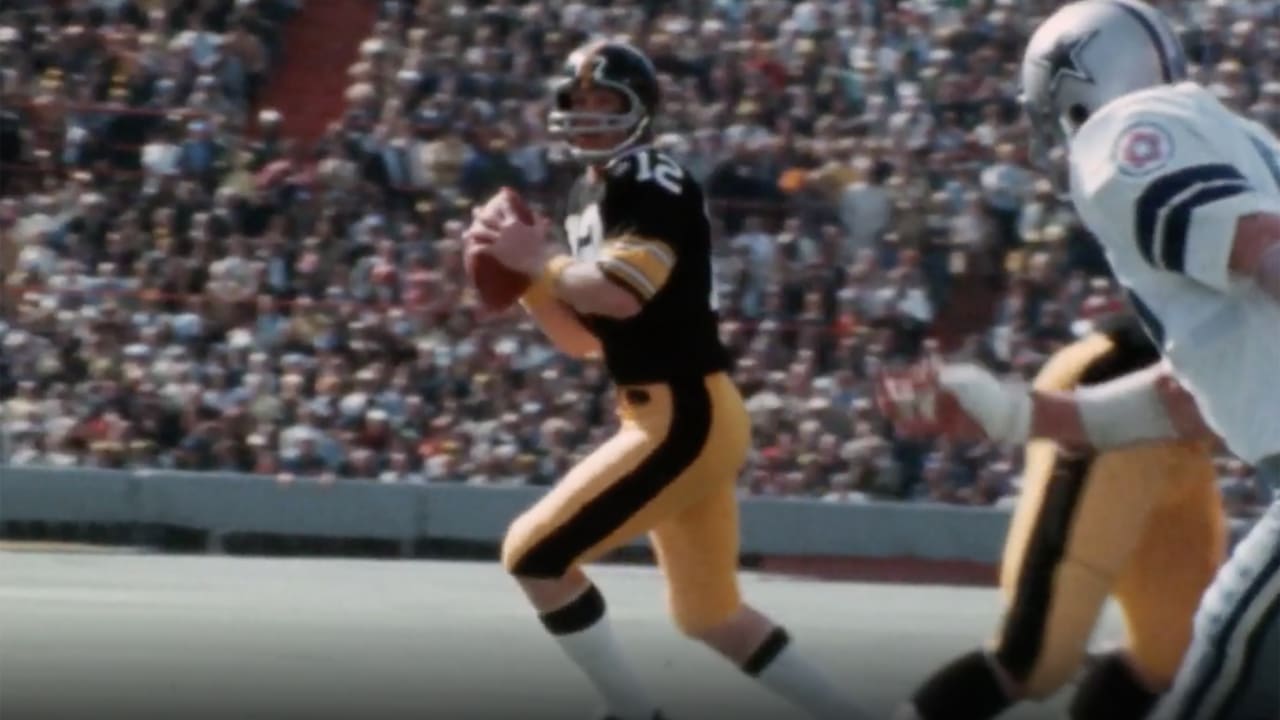 A Football Life': Pro Football Hall of Fame running back Franco Harris  sticks up for Pittsburgh Steelers quarterback Terry Bradshaw in the  Steelers' Super Bowl XIII win over the Dallas Cowboys