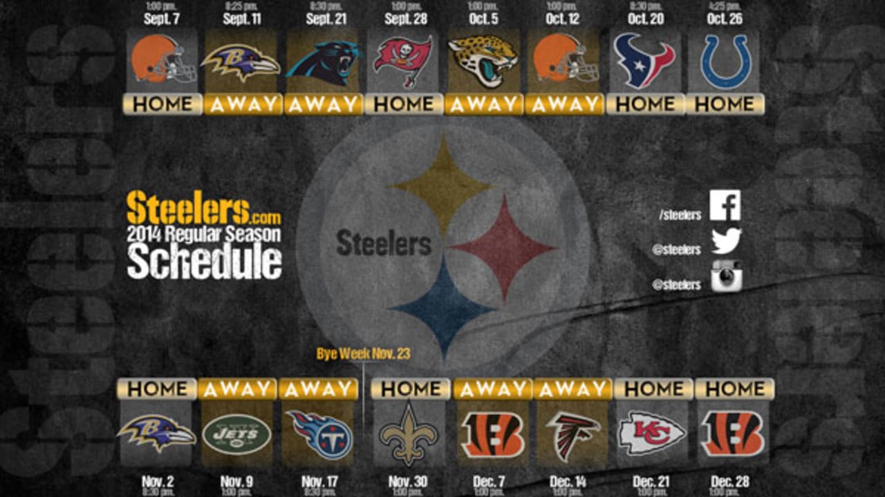 2019 Pittsburgh Steelers schedule