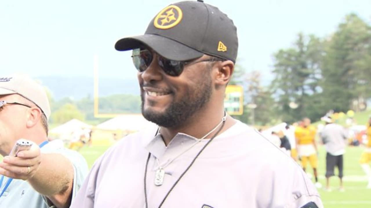 Coach Mike Tomlin on the first day in pads (Aug. 1)