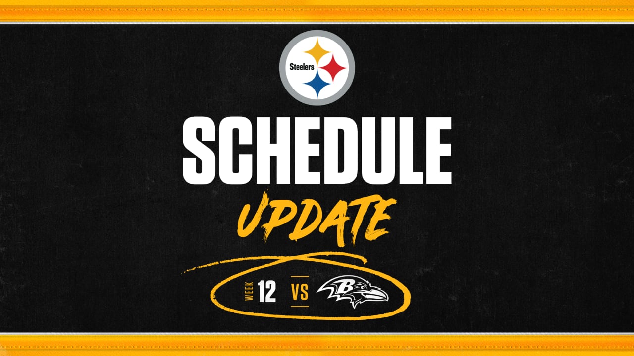 NFL announces Steelers-Ravens game time