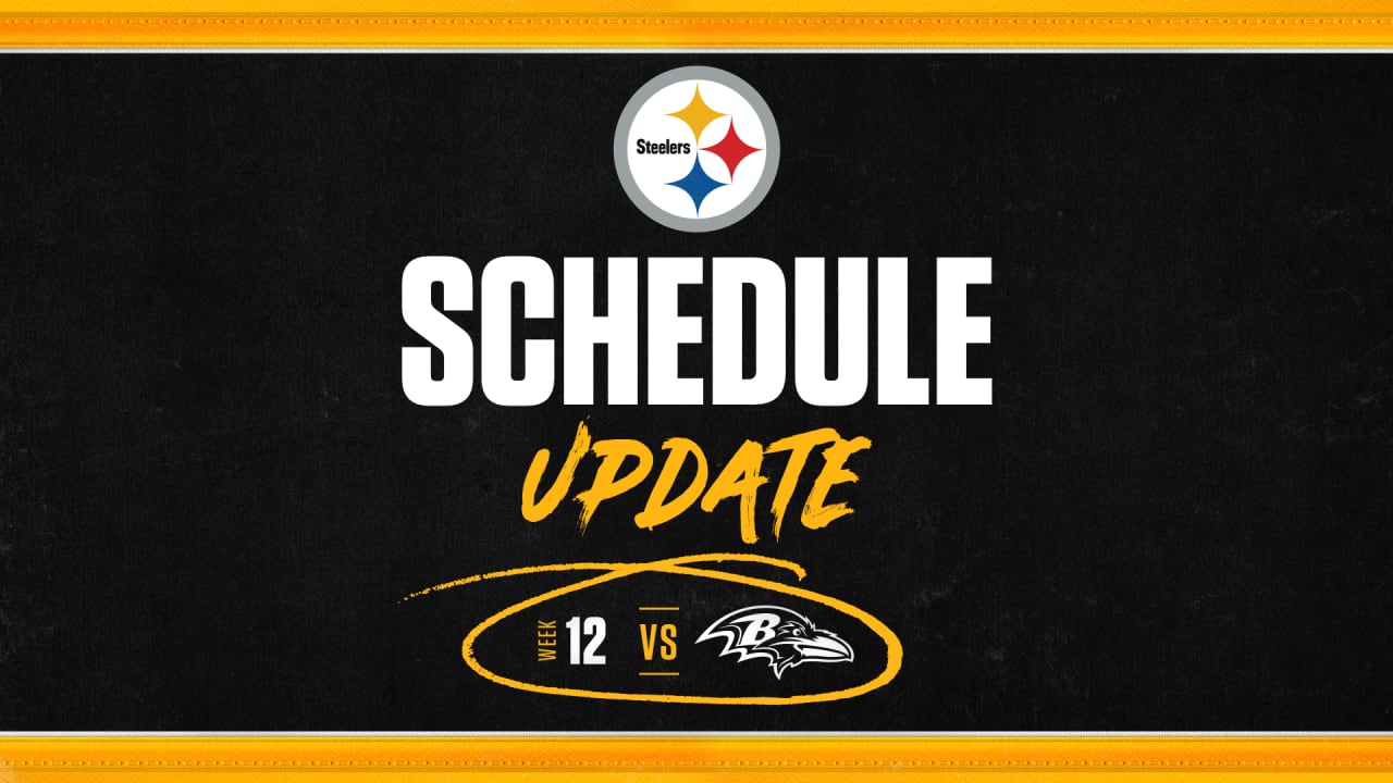 Ravens-Steelers game moved from Thanksgiving to Sunday at 1:15