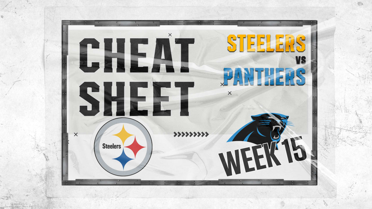 Cheat Sheet: Steelers at Panthers