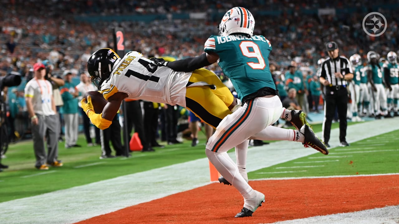 Check out George Pickens' first pro touchdown for the Steelers