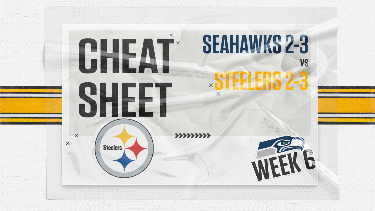 Cheat Sheet Steelers vs. Seahawks