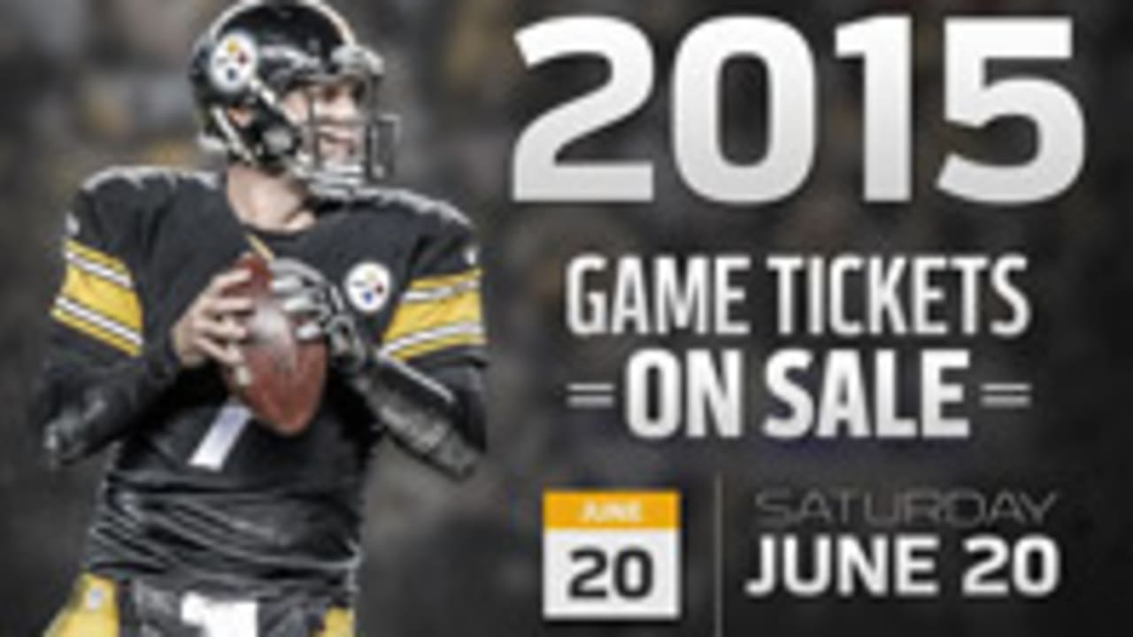 Steelers 2015 individual game tickets available through Ticketmaster