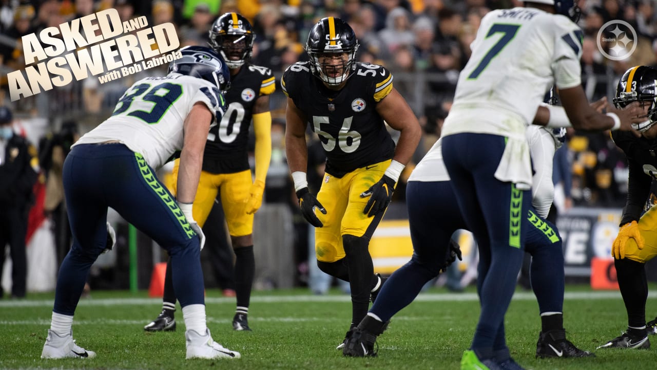 Defensive lineman Darryl Sims of the Pittsburgh Steelers looks on