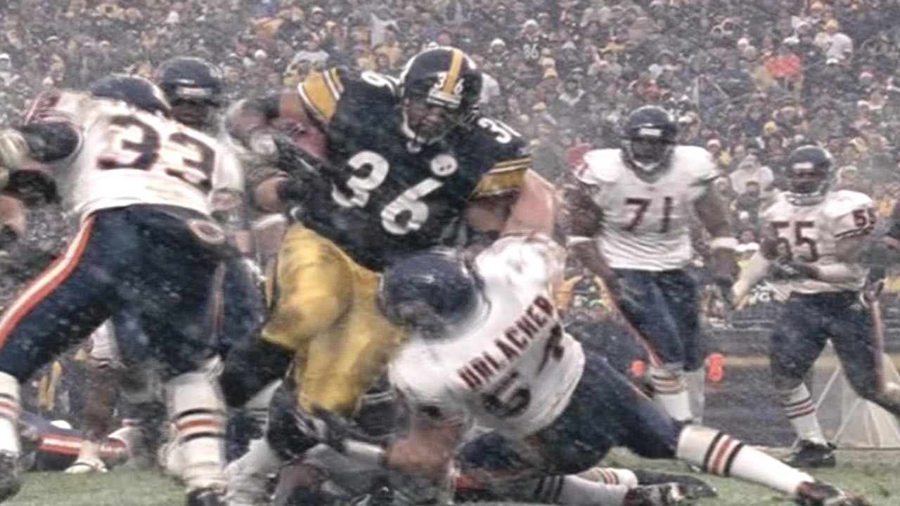 jerome bettis running over brian urlacher