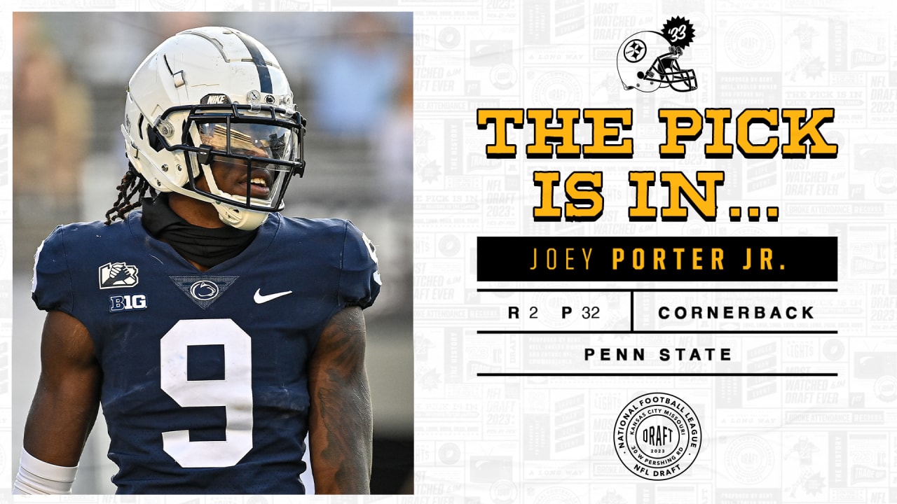 NFL draft: Penn State's Joey Porter Jr. drafted 32nd overall by the  Pittsburgh Steelers