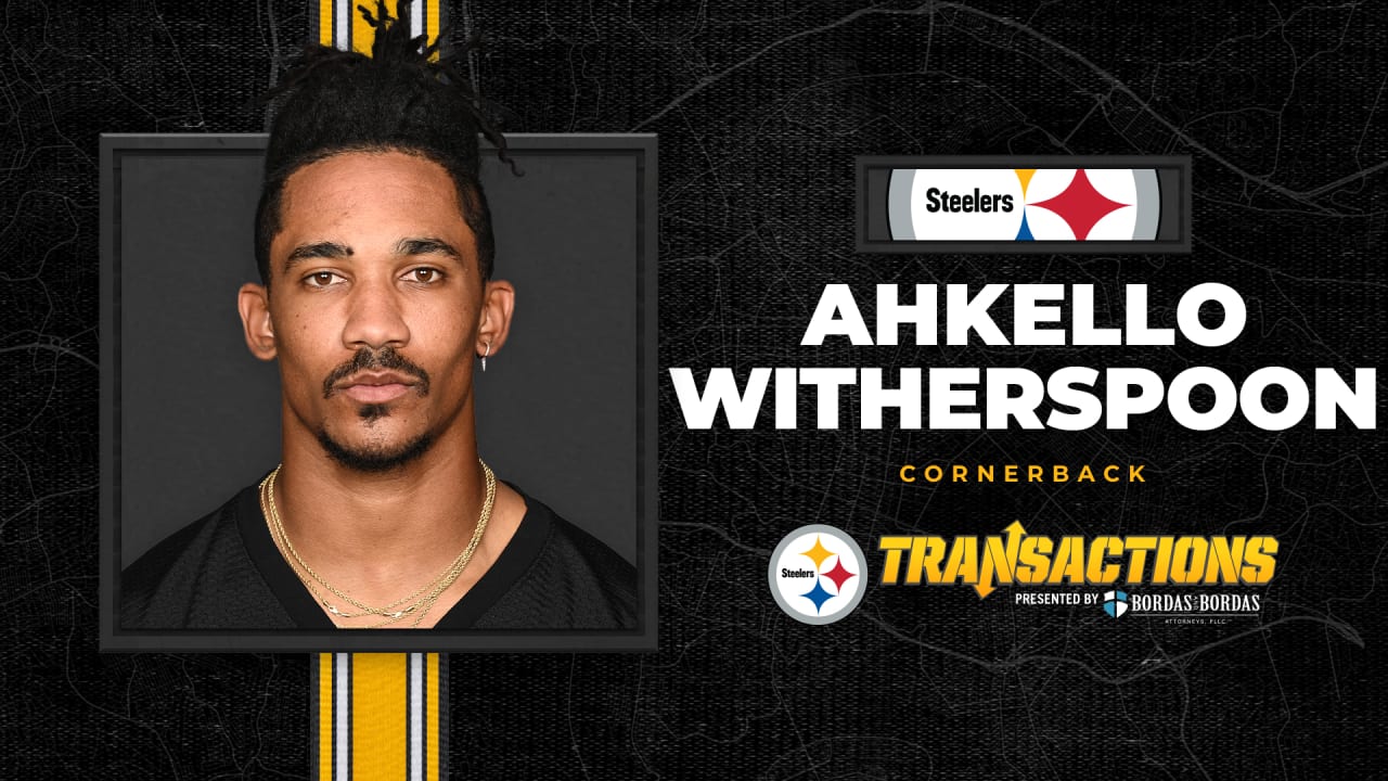 CB Ahkello Witherspoon's contract finally made official by the Steelers -  Behind the Steel Curtain