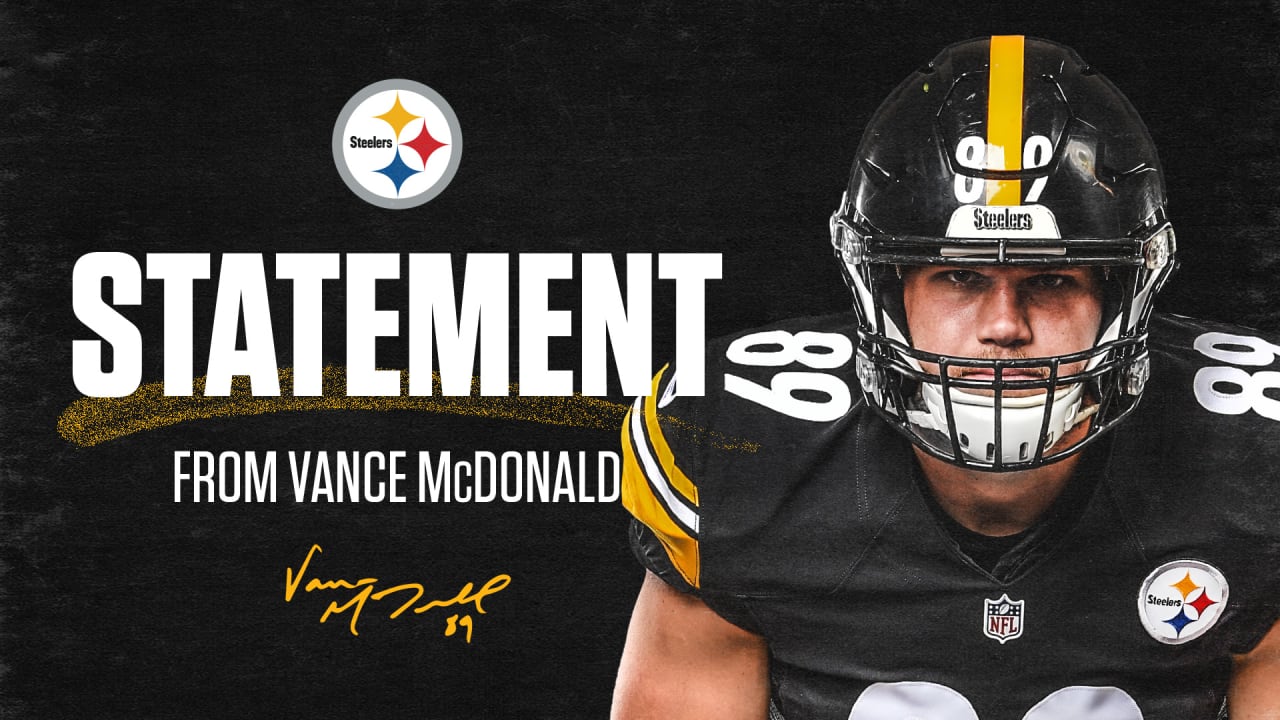 Vance McDonald, 2020 fantasy football: Steelers to keep starting TE -  DraftKings Network