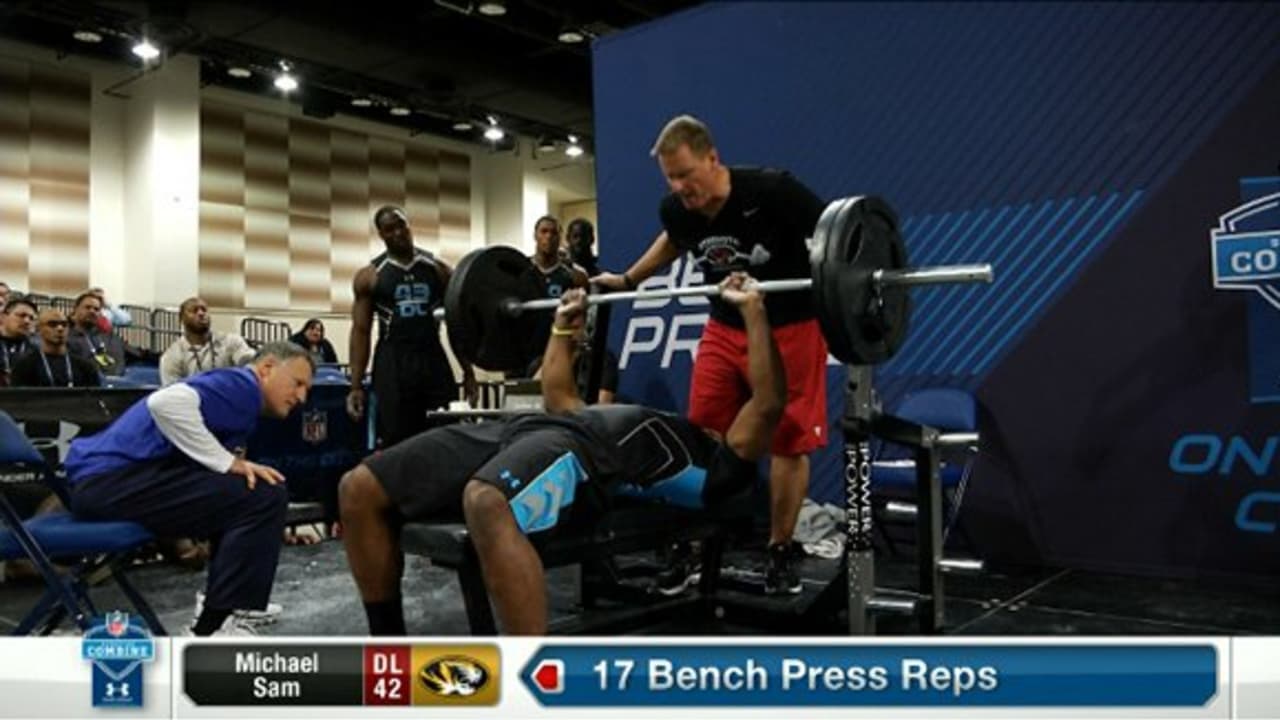 Combine Michael Sam's bench press