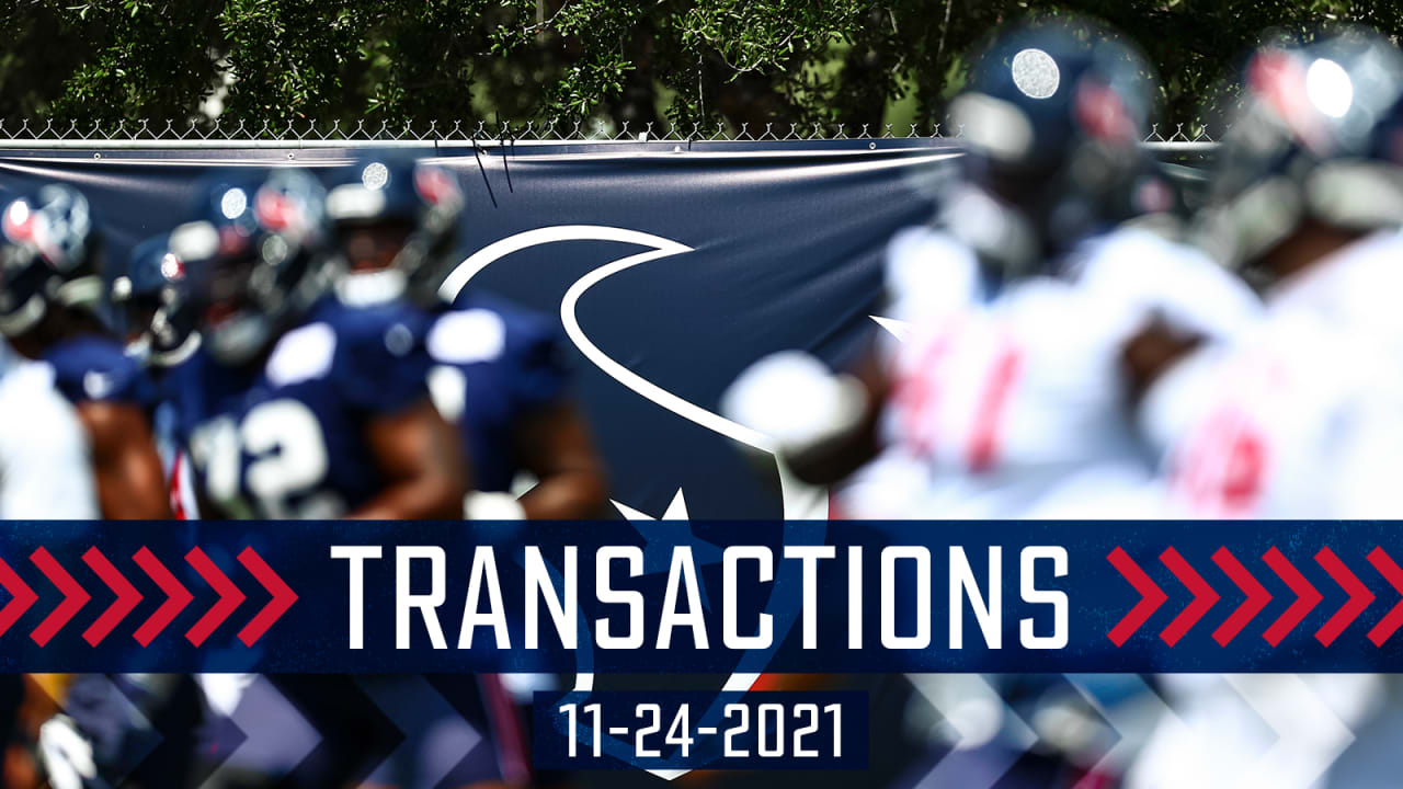 The Houston Texans made roster moves.