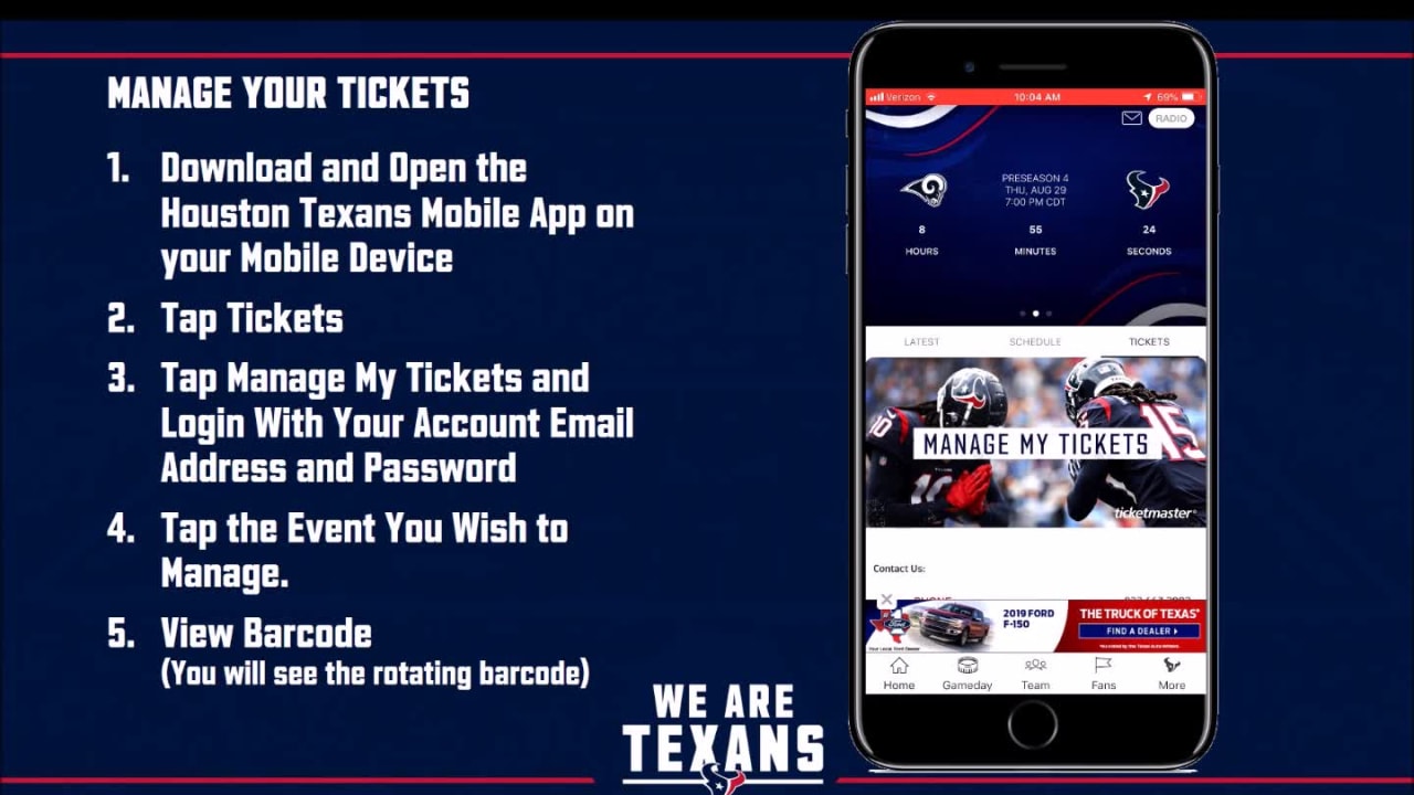 How To  Texans Mobile Ticketing