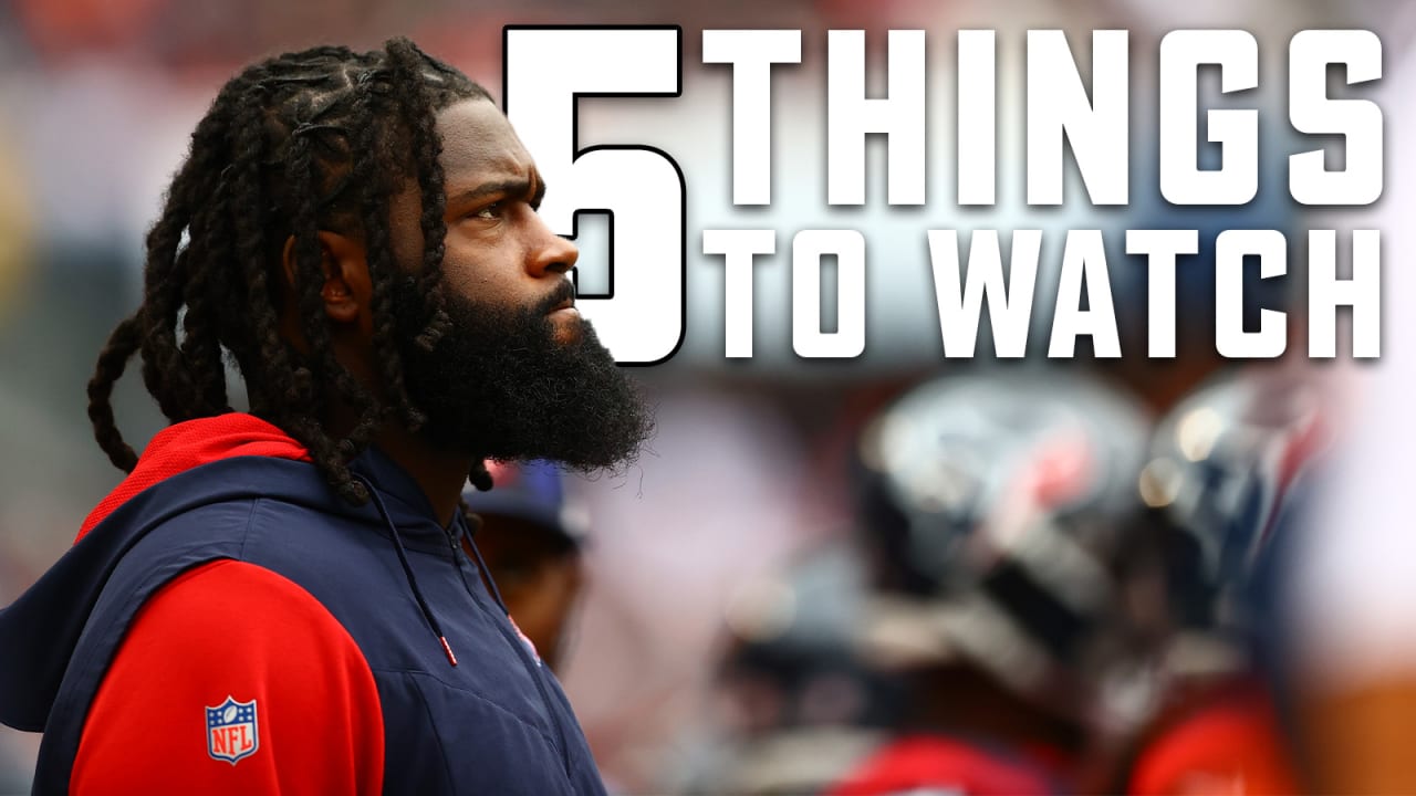 Here are five things to watch when the Houston Texans face the New