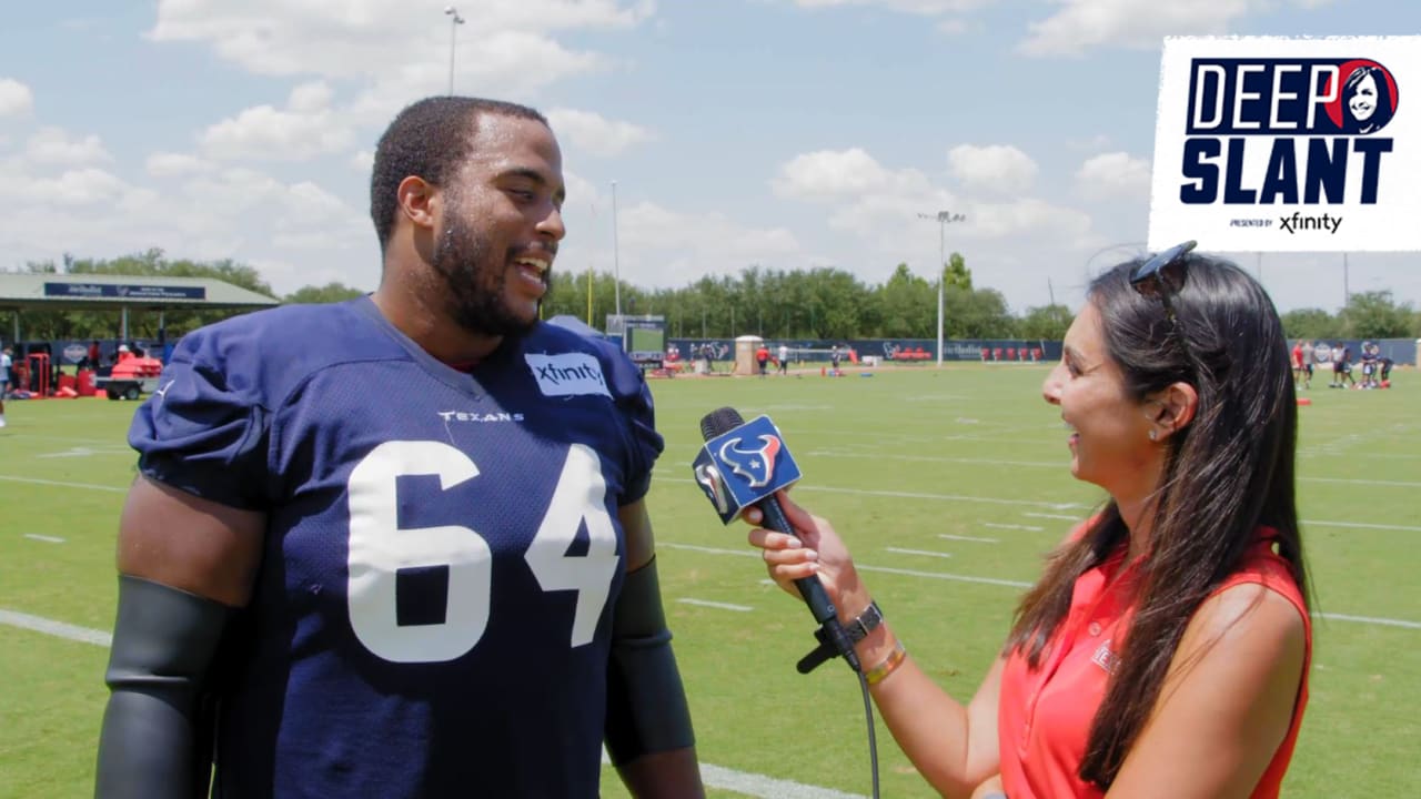 Offensive lineman (64) Justin McCray of the Houston Texans against