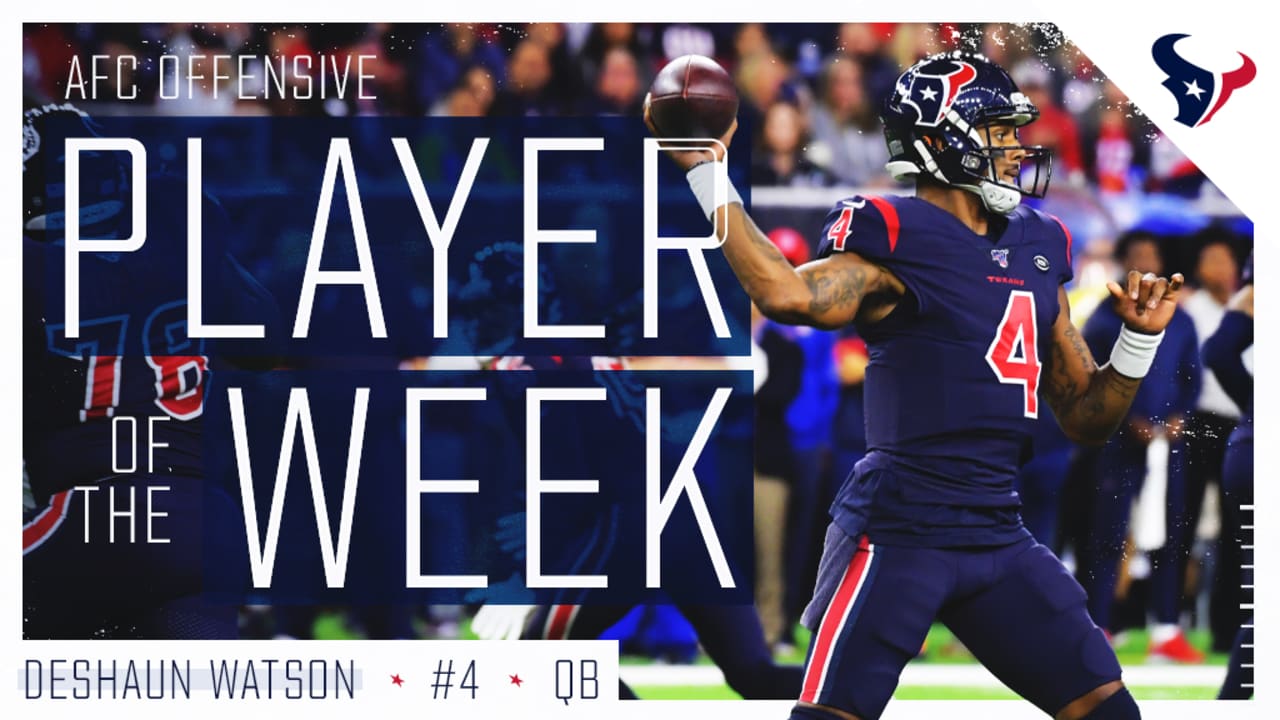 Deshaun Watson Named Afc Offensive Player Of Week 13