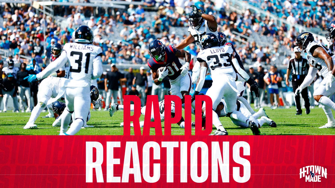 The Houston Texans 37-17 win over the Jaguars came complete with a blocked field goal, a kickoff returned for a touchdown, two defensive takeaways and an offensive shootout on the road. - Vimarsana News