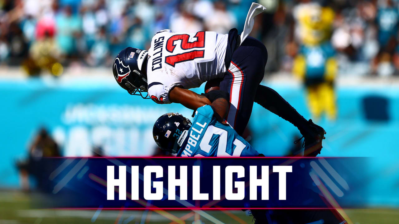 January 9, 2022: Houston Texans wide receiver Nico Collins (12) carries the  ball after a catch during an NFL game between the Texans and the Titans on  Jan. 9, 2022 in Houston