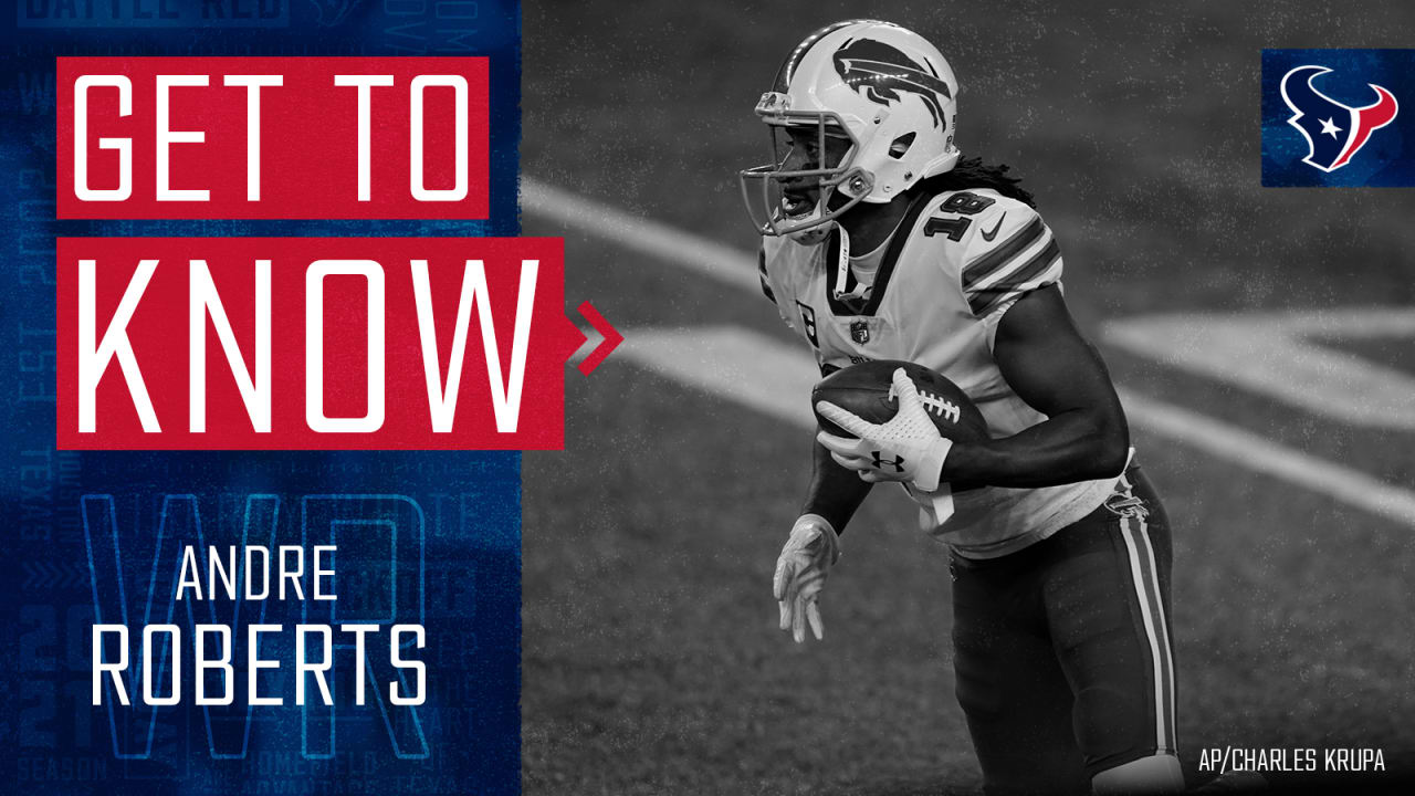 Get to know Houston Texans wide receiver Andre Roberts, signed as an