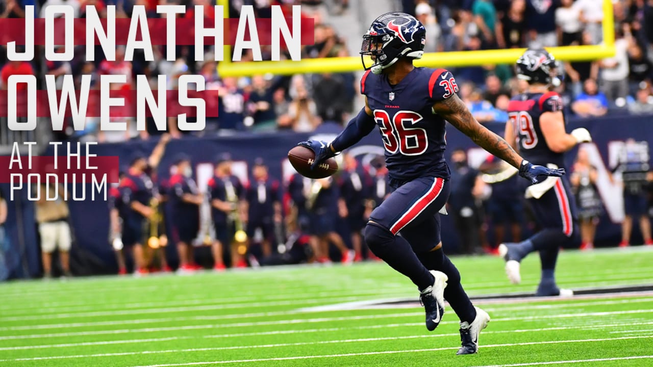 Houston Texans cornerback Jonathan Owens' first career interception comes  from Los Angeles Chargers quarterback Justin Herbert