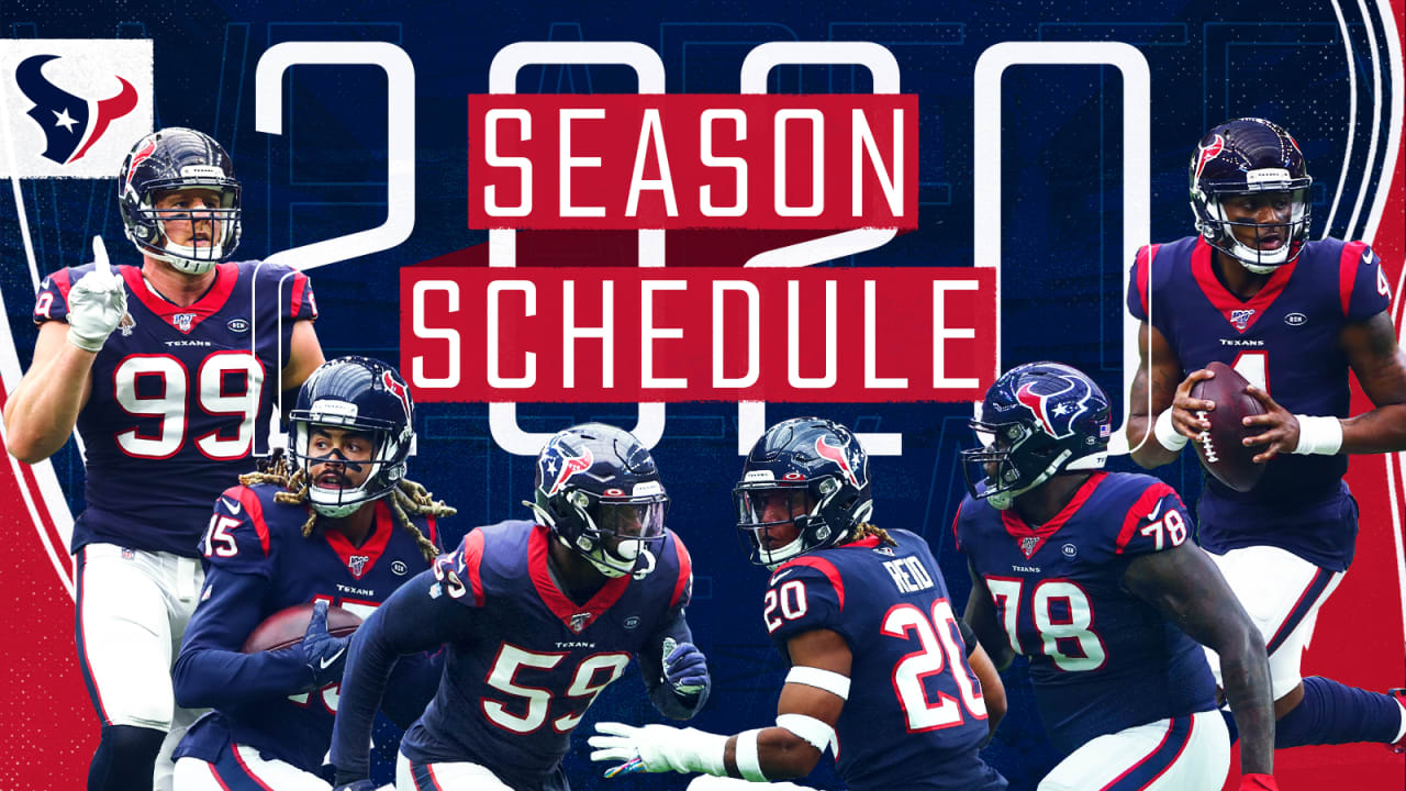 houston texans jersey schedule 2018