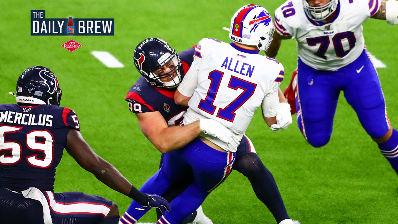 The Texans are wearing the Battle Red helmets and jerseys this Sunday, T.J.  Watt has an obscure memory of his brother, and much more.