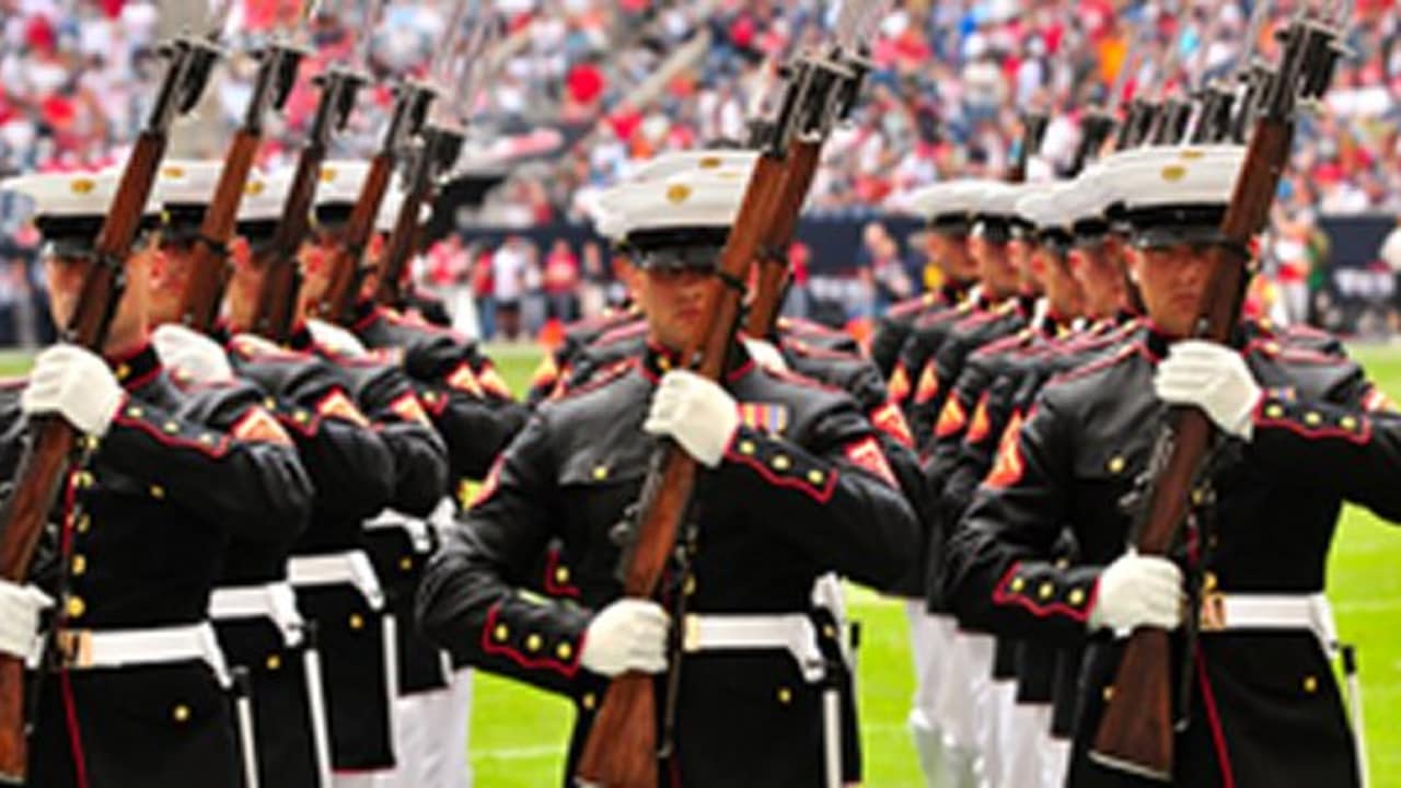 USMC Silent Drill Platoon impresses on Sunday