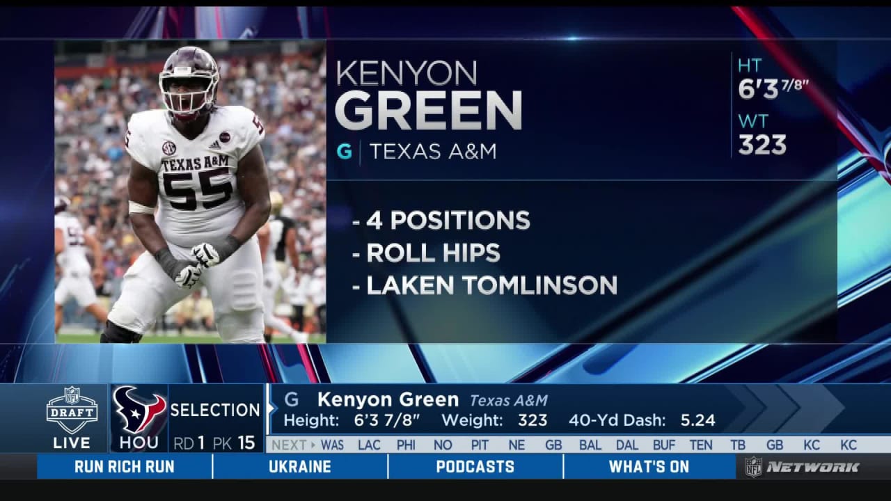 NFL Draft 2022: Kenyon Green selected by Houston Texans in first