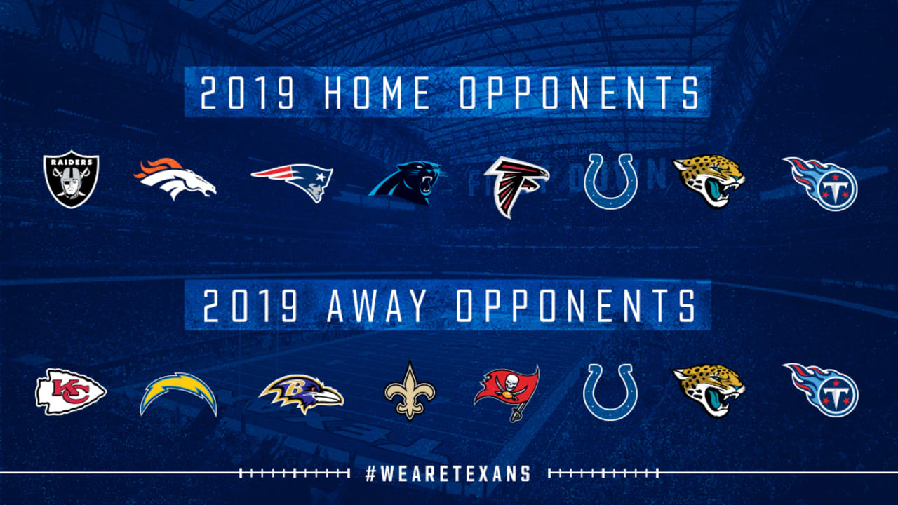 Printable Houston Texans Schedule - 2019 Season