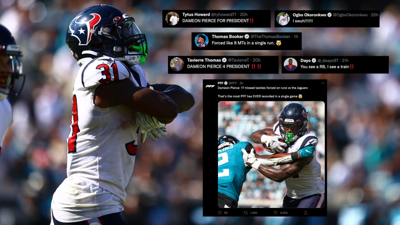 Houston Texans RB Dameon Pierce On Lost Fumble: 'I Got To Fix That' -  Sports Illustrated Houston Texans News, Analysis and More