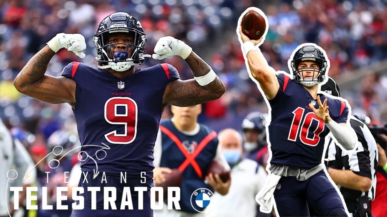 Houston Texans defensive end Jonathan Greenard (52) warms up before an NFL  preseason football game against the Miami Dolphins, Saturday, Aug. 19,  2023, in Houston. (AP Photo/Tyler Kaufman Stock Photo - Alamy