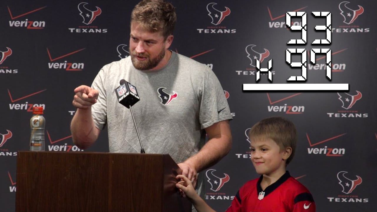 Houston Texans' Ryan Fitzpatrick's son drops some math skills at