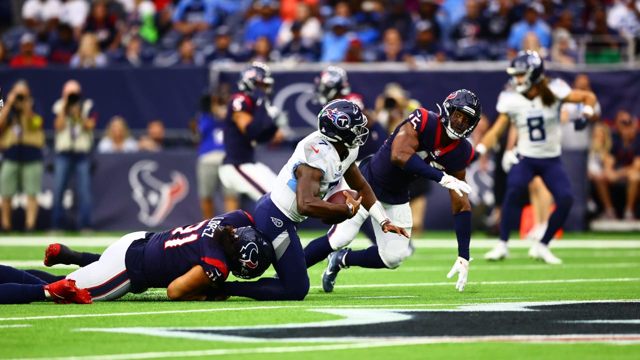 Titans, Malik Willis visit Texans at NRG Stadium